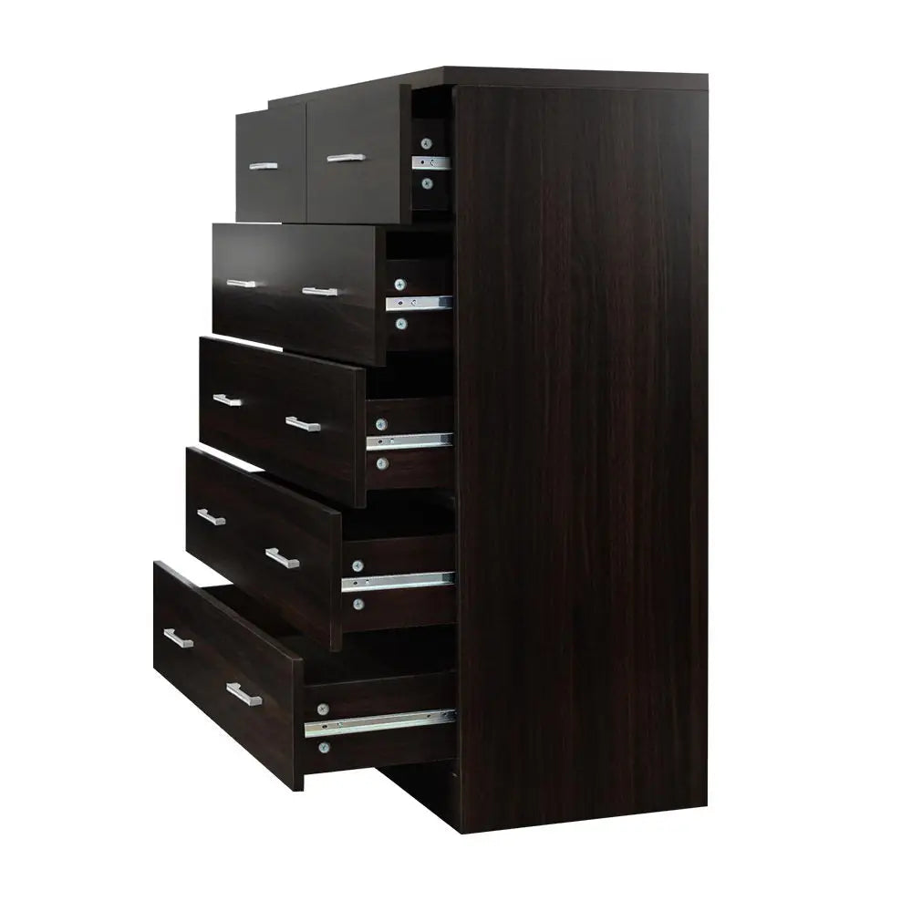 Artiss 6 Chest of Drawers - ANDES Walnut - Furniture > Bedroom
