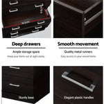 Artiss 6 Chest of Drawers - ANDES Walnut - Furniture > Bedroom