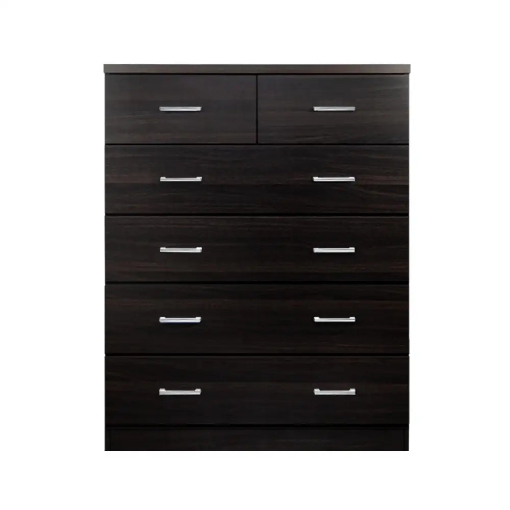 Artiss 6 Chest of Drawers - ANDES Walnut - Furniture > Bedroom