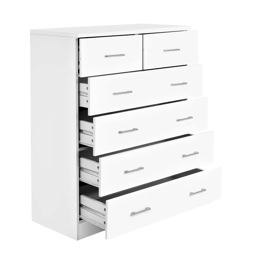 Artiss 6 Chest of Drawers - ANDES White - Furniture > Living Room