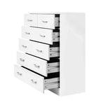 Artiss 6 Chest of Drawers - ANDES White - Furniture > Living Room
