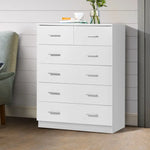 Artiss 6 Chest of Drawers - ANDES White - Furniture > Living Room