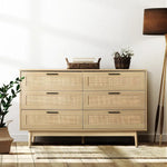 Artiss 6 Chest of Drawers - BRIONY Oak - Furniture > Living Room