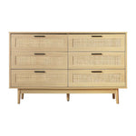 Artiss 6 Chest of Drawers - BRIONY Oak - Furniture > Living Room