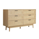 Artiss 6 Chest of Drawers - BRIONY Oak - Furniture > Living Room