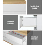 Artiss 6 Chest of Drawers Cabinet Dresser Table Tallboy Storage Bedroom White - Furniture > Bedroom > Dressers