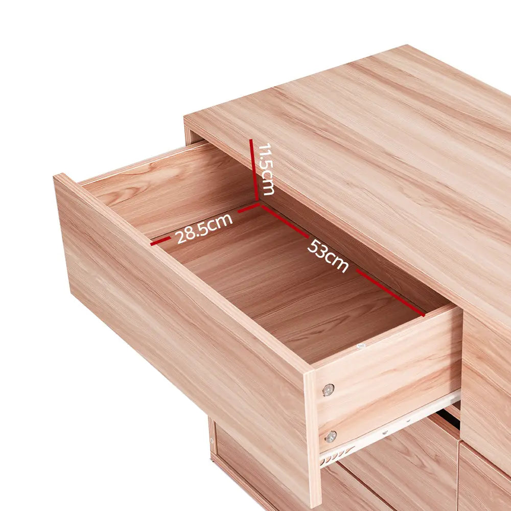 Artiss 6 Chest of Drawers Dresser Table Tallboy Storage Bedroom Pine - Furniture > Bedroom
