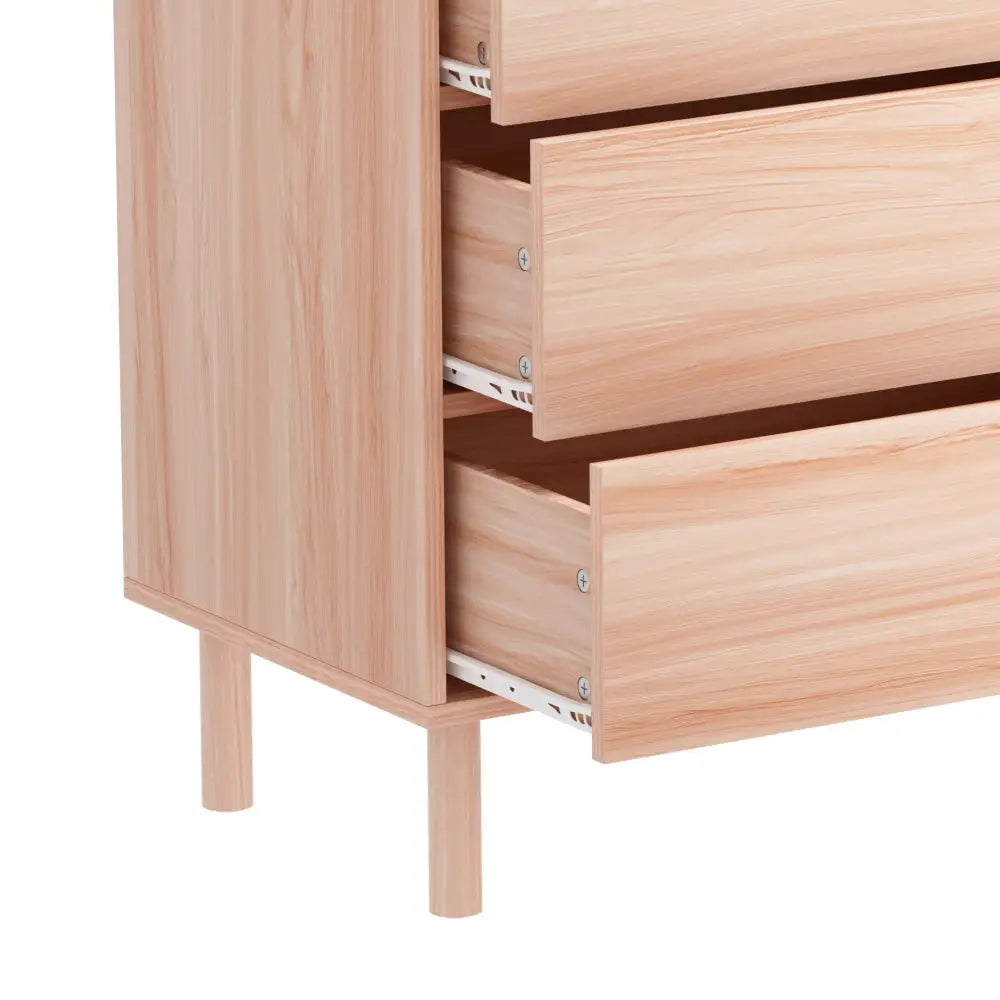 Artiss 6 Chest of Drawers Dresser Table Tallboy Storage Bedroom Pine - Furniture > Bedroom