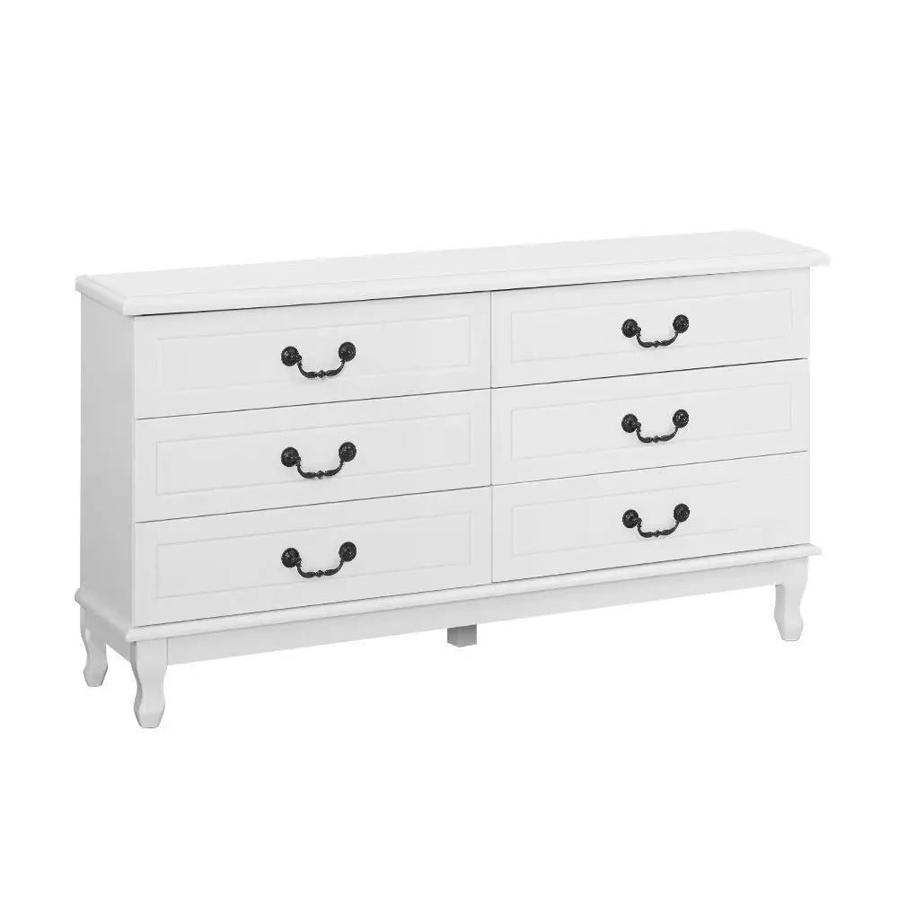 Artiss 6 Chest of Drawers - KUBI White - Furniture > Bedroom