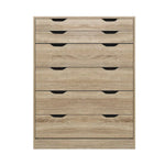 Artiss 6 Chest of Drawers - MYLA Oak - Furniture > Living Room