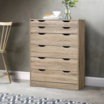 Artiss 6 Chest of Drawers - MYLA Oak - Furniture > Living Room
