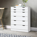 Artiss 6 Chest of Drawers - MYLA White - Furniture > Bedroom