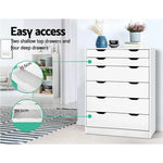 Artiss 6 Chest of Drawers - MYLA White - Furniture > Bedroom