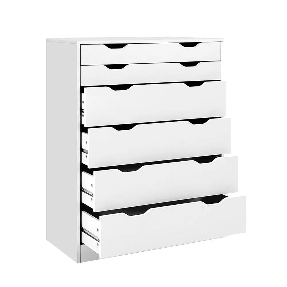Artiss 6 Chest of Drawers - MYLA White - Furniture > Bedroom