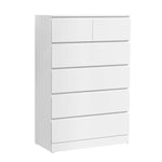 Artiss 6 Chest of Drawers - PEPE White - Furniture > Bedroom > Dressers