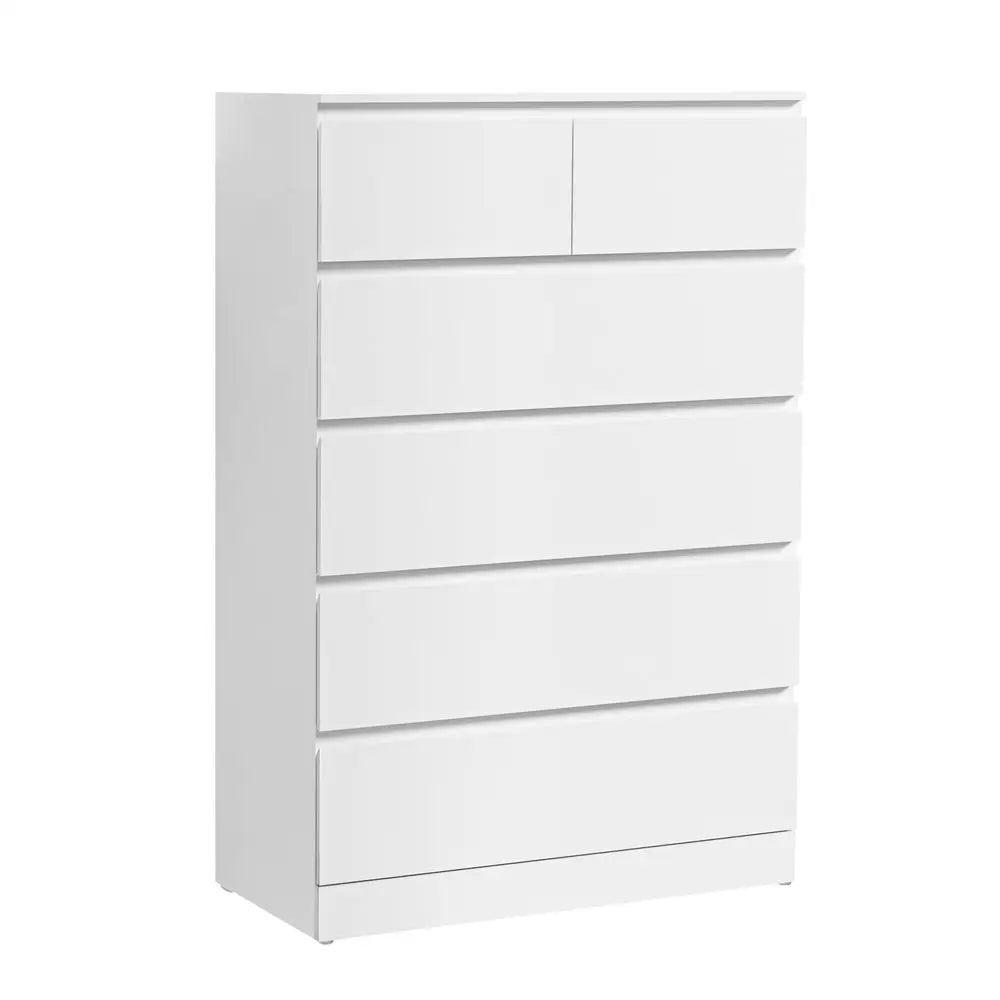 Artiss 6 Chest of Drawers - PEPE White - Furniture > Bedroom > Dressers