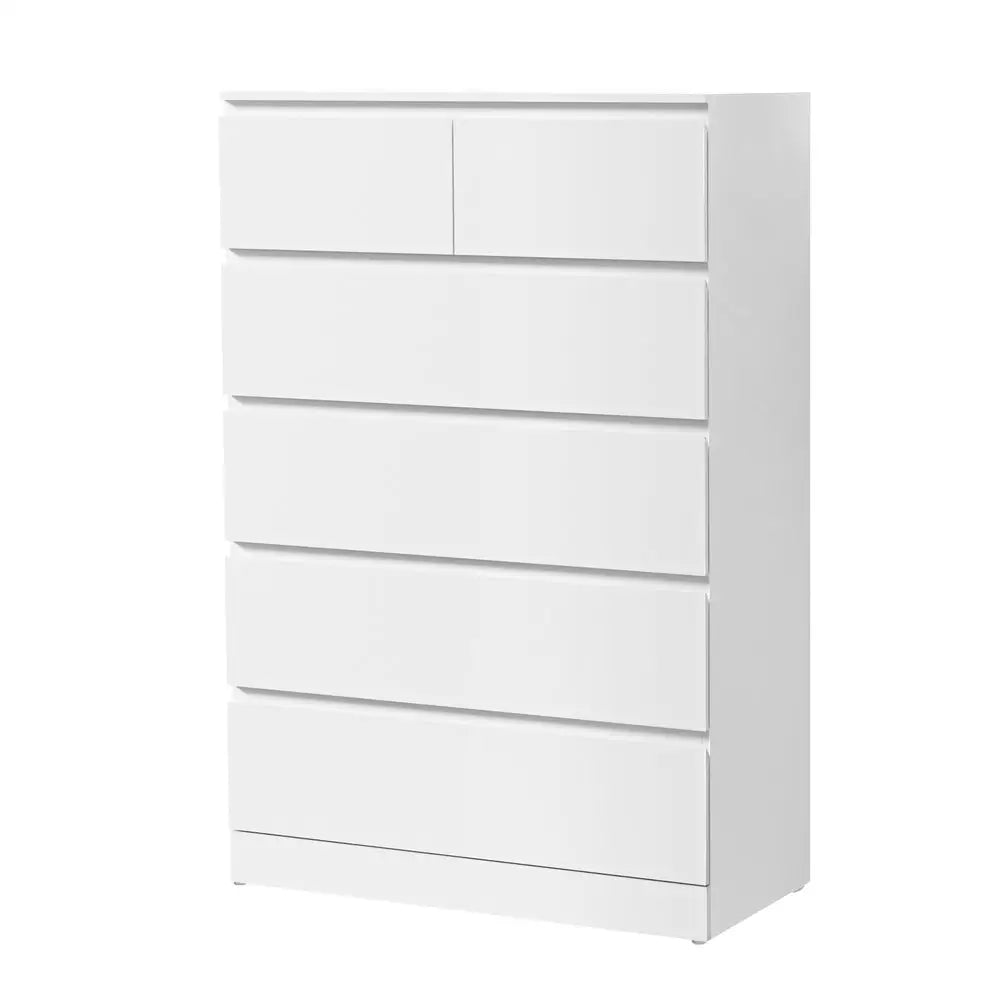 Artiss 6 Chest of Drawers - PEPE White - Furniture > Bedroom > Dressers