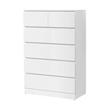Artiss 6 Chest of Drawers - PEPE White - Furniture > Bedroom > Dressers