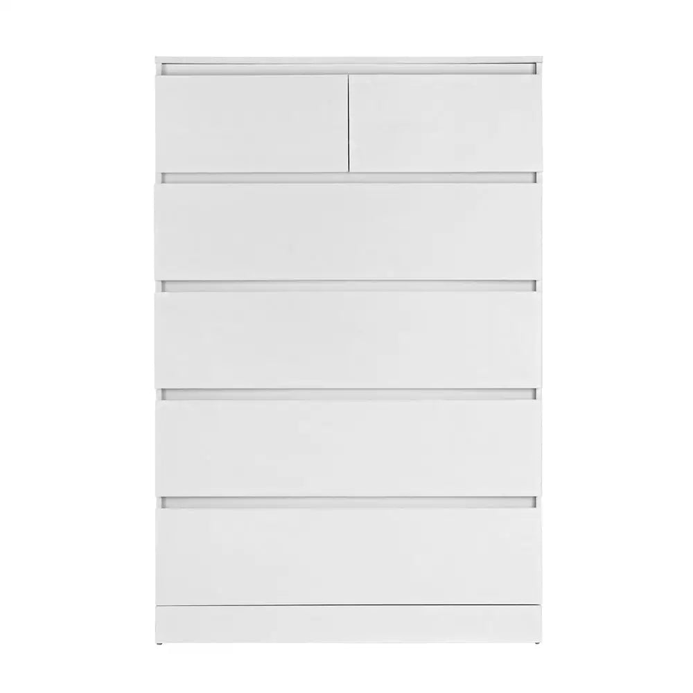 Artiss 6 Chest of Drawers - PEPE White - Furniture > Bedroom > Dressers