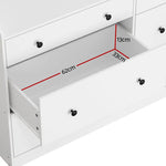 Artiss 6 Chest of Drawers - PETE White - Furniture > Bedroom