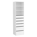 Artiss 6 Chest of Drawers Tallboy Cabinet White - Furniture > Bedroom > Dressers