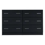 Artiss 6 Chest of Drawers - VEDA Black - Furniture > Bedroom > Dressers