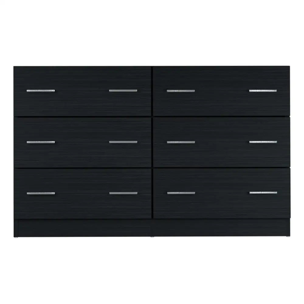 Artiss 6 Chest of Drawers - VEDA Black - Furniture > Bedroom > Dressers