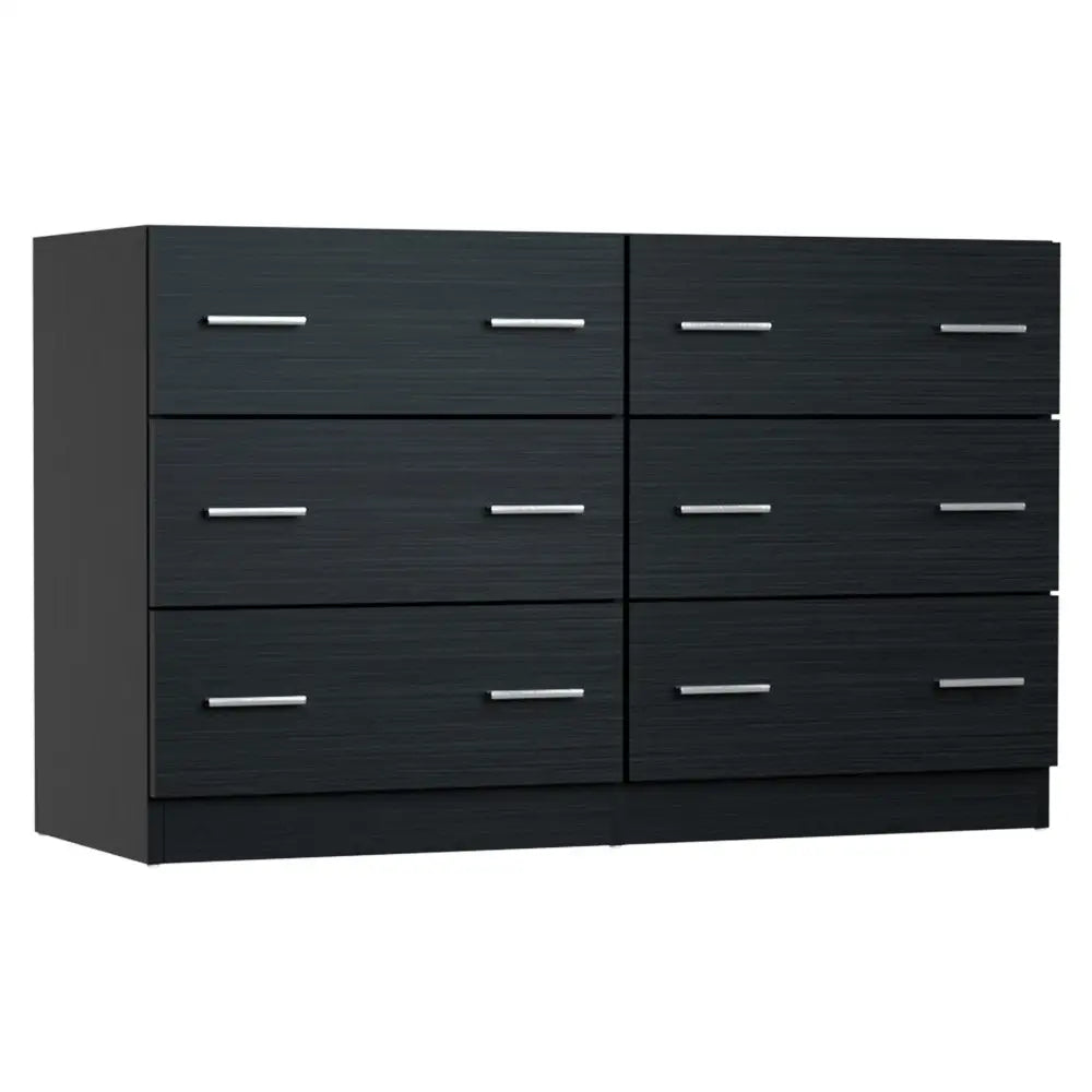 Artiss 6 Chest of Drawers - VEDA Black - Furniture > Bedroom > Dressers