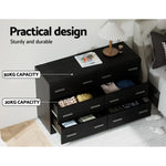 Artiss 6 Chest of Drawers - VEDA Black - Furniture > Bedroom > Dressers