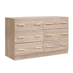 Artiss 6 Chest of Drawers - VEDA Oak - Furniture > Living Room