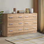 Artiss 6 Chest of Drawers - VEDA Oak - Furniture > Living Room