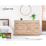 Artiss 6 Chest of Drawers - VEDA Oak - Furniture > Living Room