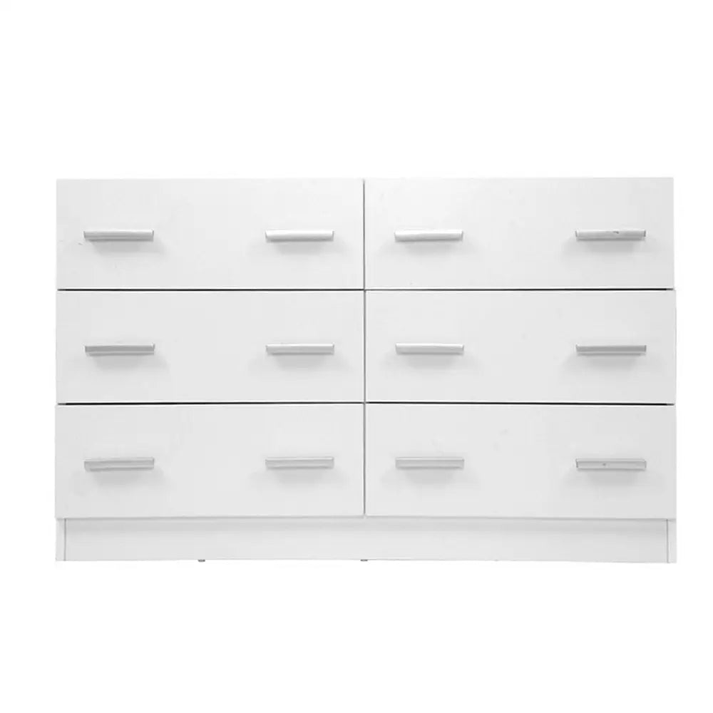 Artiss 6 Chest of Drawers - VEDA White - Furniture > Living Room