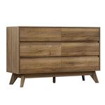 Artiss 6 Chest of Drawers - XAVI Walnut - Home & Garden > Storage > Clothing & Wardrobe Storage