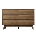 Artiss 6 Chest of Drawers - XAVI Walnut - Home & Garden > Storage > Clothing & Wardrobe Storage