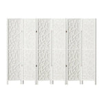 Artiss 6 Panel Room Divider Screen 244x170cm Clover White - Furniture > Living Room