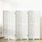 Artiss 6 Panel Room Divider Screen 244x170cm Clover White - Furniture > Living Room