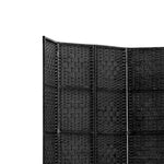 Artiss 6 Panel Room Divider Screen 245x170cm Woven Black - Furniture > Living Room