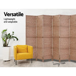 Artiss 6 Panel Room Divider Screen 245x170cm Woven Natural - Furniture > Living Room