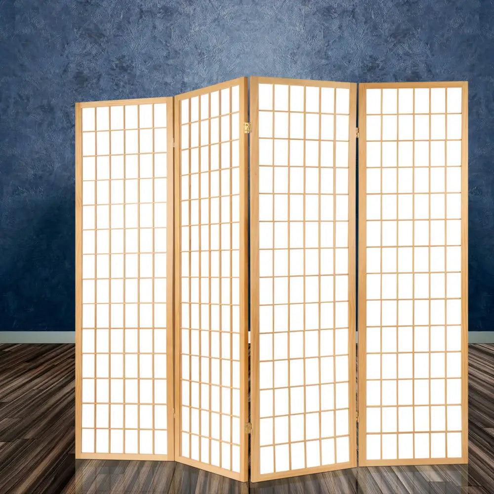 Artiss 6 Panel Room Divider Screen 261x179cm Natural - Furniture > Living Room
