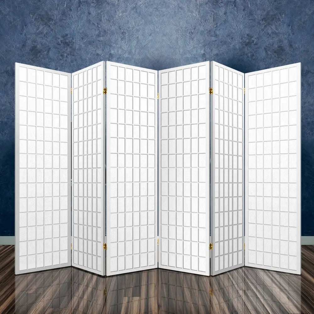 Artiss 6 Panel Room Divider Screen 261x179cm White - Furniture > Living Room