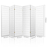 Artiss 6 Panel Room Divider Screen 261x179cm White - Furniture > Living Room