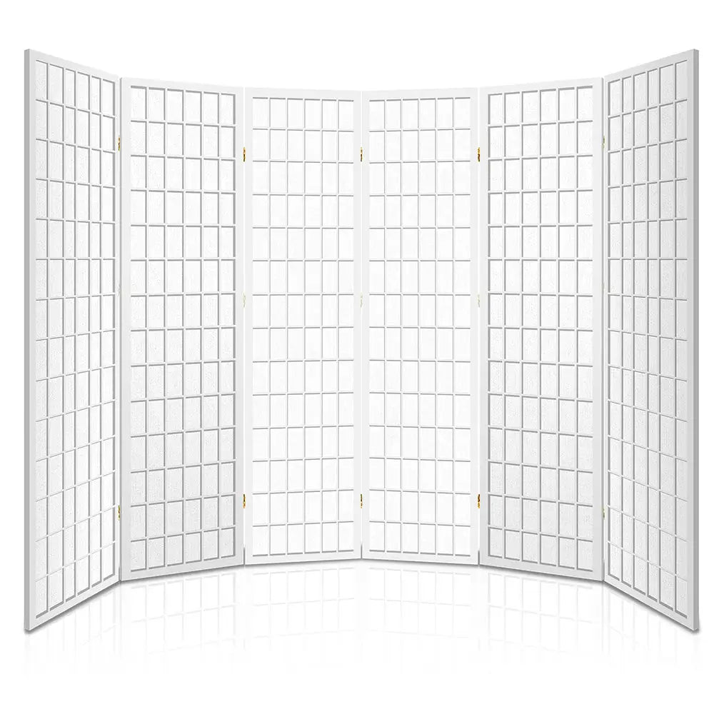 Artiss 6 Panel Room Divider Screen 261x179cm White - Furniture > Living Room