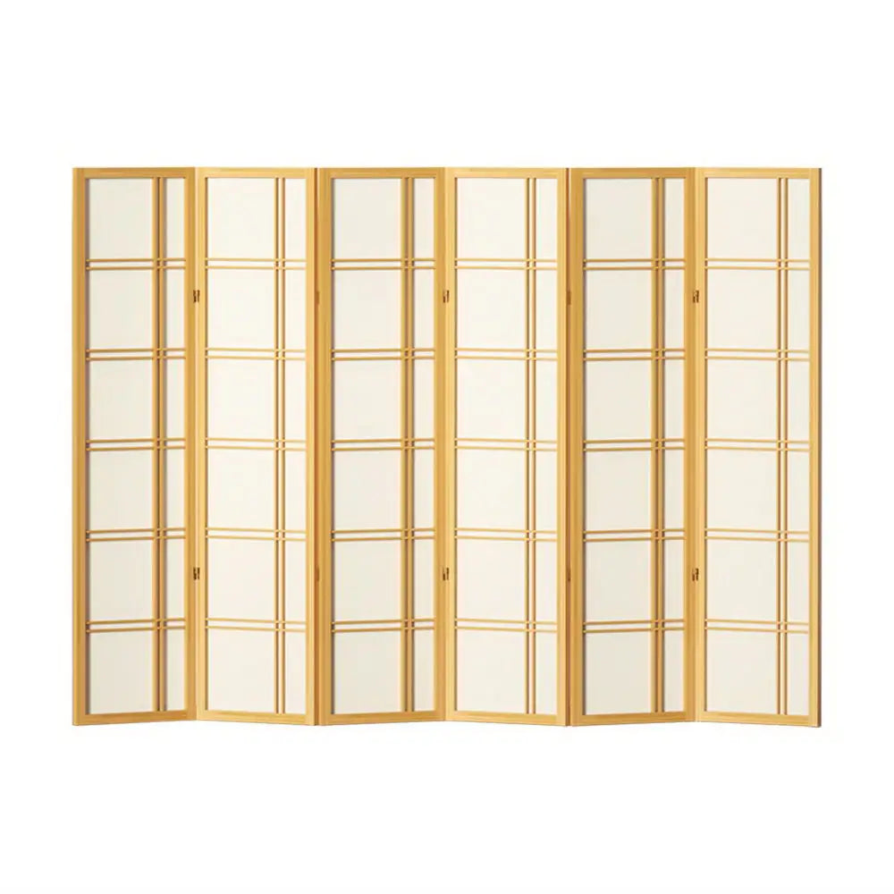 Artiss 6 Panel Room Divider Screen 265x179cm Nova Natural - Furniture > Living Room