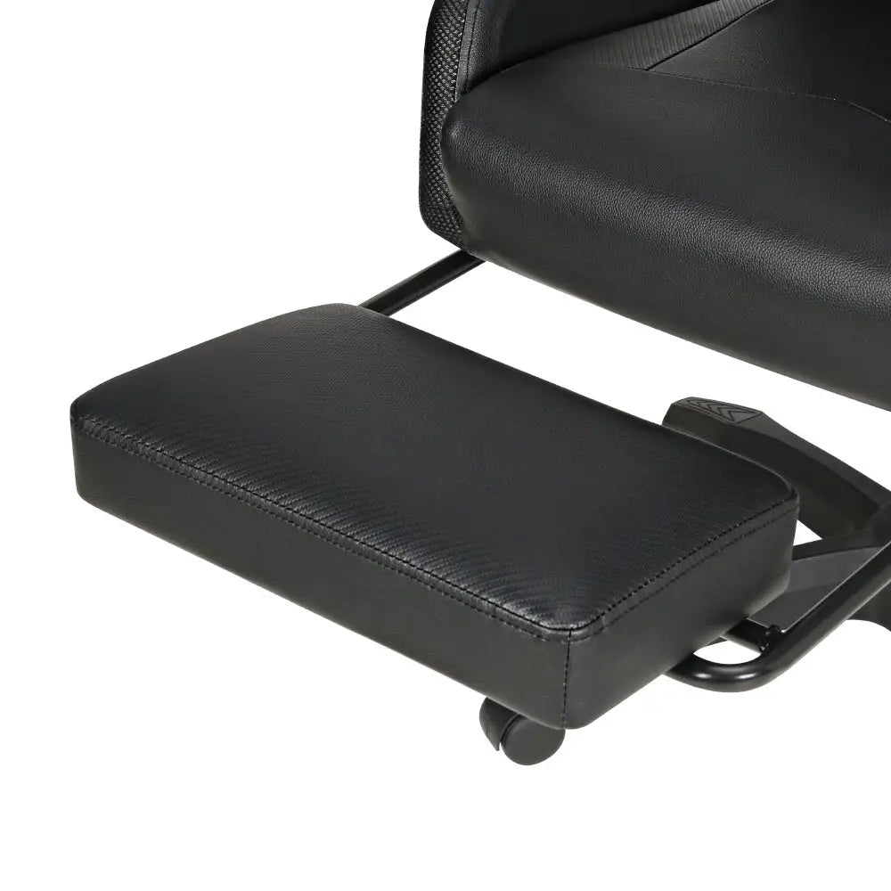 Artiss 6 Point Massage Gaming Office Chair 7 LED Footrest Black - Furniture > Office