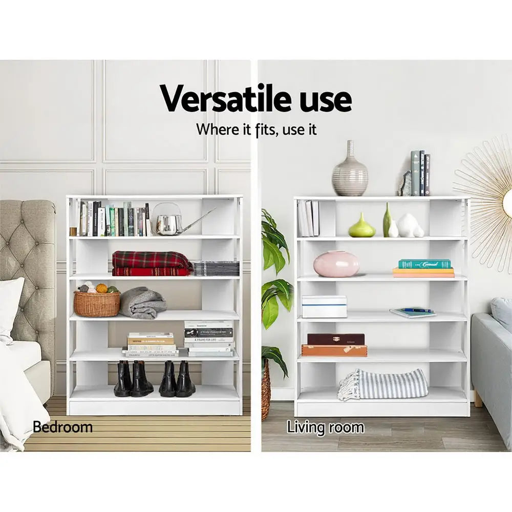 Artiss 6-Tier Shoe Rack Cabinet - White - Furniture > Living Room