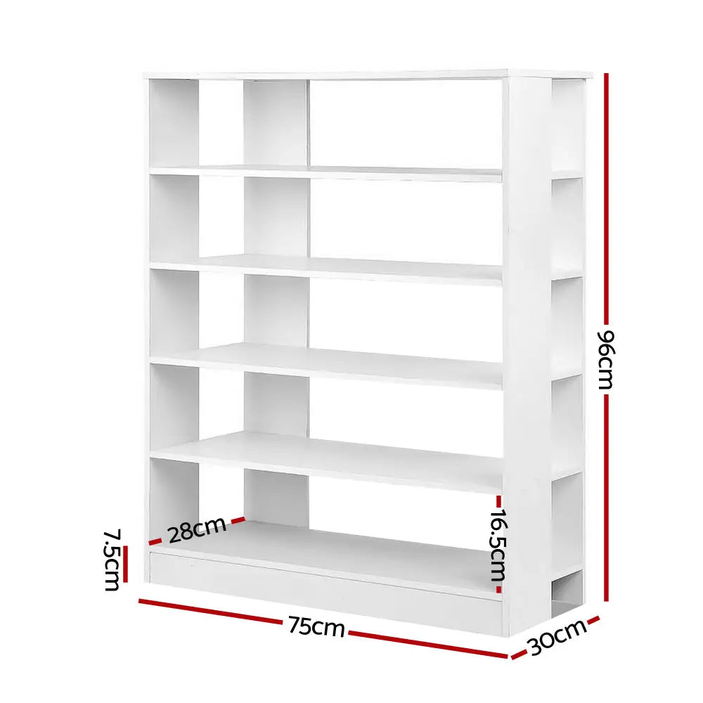 Artiss 6-Tier Shoe Rack Cabinet - White - Furniture > Living Room