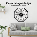 Artiss 60CM Wall Clock Octagon - Home & Garden > Decor > Clocks
