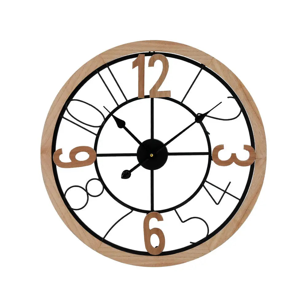 Artiss 60CM Wall Clock Wooden - Home & Garden > Decor > Clocks