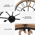 Artiss 60CM Wall Clock Wooden - Home & Garden > Decor > Clocks